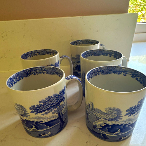 Spode italian blue - italian, white