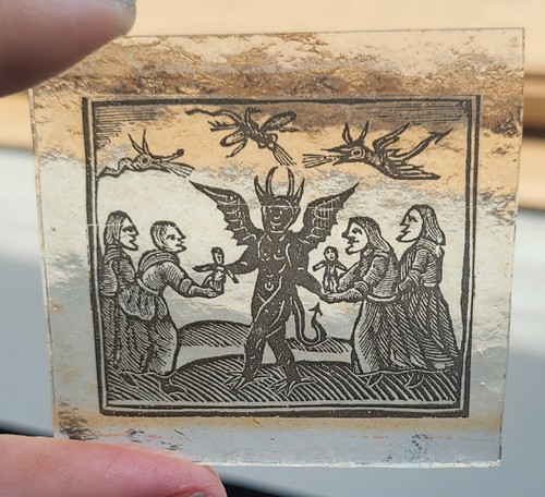Stained glass witches devil - stained, &