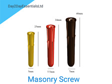 5 6 7 mm Plastic Masonry Screw