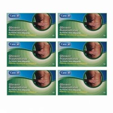 Care Glycerin Suppositories 4g - 12 Suppositories x 6 pack -