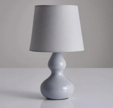 VINTAGE RETRO GREY SKITTLE SHAPED CERAMIC TABLE LAMP BRAND NEW