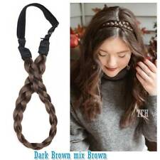 BRAIDED Hair Plait Thick Chunky Headband French Fake Twist Braid Band Extension