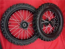 PIT BIKE 15mm STEEL SDG 12" REAR 14" FRONT WHEELS WITH MX TYRES STOMP M2R CW