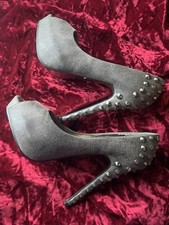 Glitterati Grey  Faux Leather