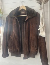 Genuine Leather Brown Bomber