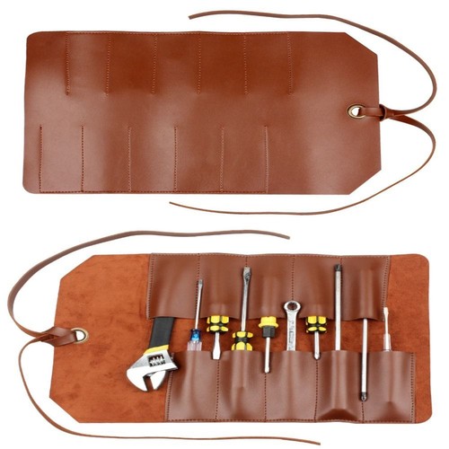 Leather tool roll pouch - tool,