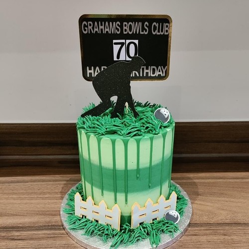 Bowls cake topper personalised - topper,