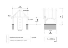 Oak porch kit | TENTERDEN GRAND Frame | 2300mm x 1500mm  | Handcrafted in Kent