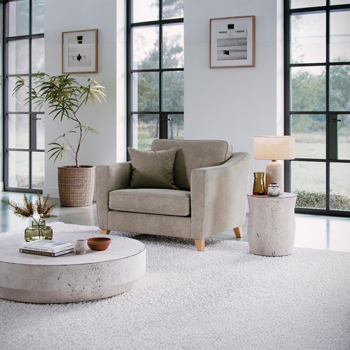 Roma chenille snuggle armchair - chenille,