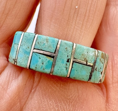 Zuni inlay natural turquoise - ,