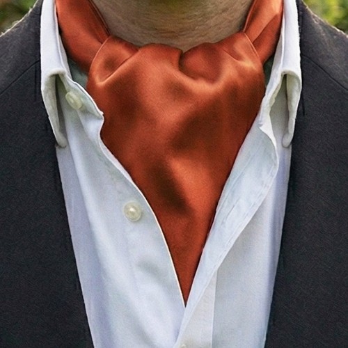 Burnt orange ascot cravat - burnt, |