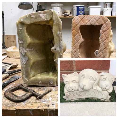 Latex fibreglass welcome dog - latex,