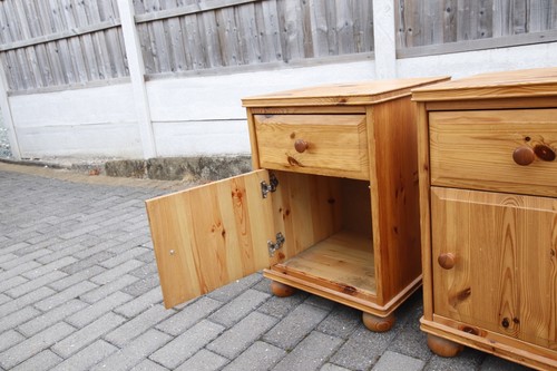 Ikea pine bedside tables used - pine,