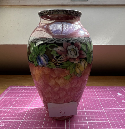 Maling pink floral ceramic - pink,