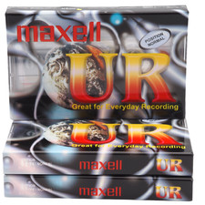 MAXELL UR 60 Minutes Pack 3 Blank Audio Media Recording Cassette Tapes NEW