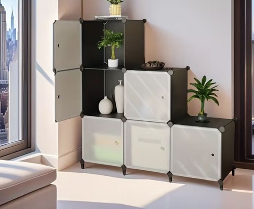 Modern grey modular cube - grey,