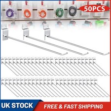 50PCS SINGLE PRONG HOOK SLATWALL HOOKS ACCESSORY SHOP DISPLAY HANGER 20cm 📦✅