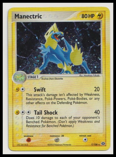 Pokemon cards manectric 106 - pokemon, 7/106