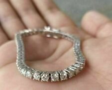 6.5CT Round Cut Natural IJ SI/I1 Diamond Tennis Bracelet Real 14k White Gold