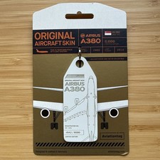 *RARE* AVIATIONTAG | SINGAPORE AIRLINES AIRBUS A380 9V-SKE | MSN 10 WHITE TAG 