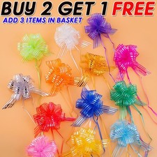 LARGE 50mm PREMIUM GIFT PULL BOW WEDDING CAR BIRTHDAY FLOWER HAMPER BOWS UK