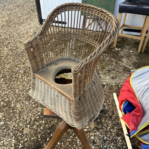 Antique wicker baby chair - antique,