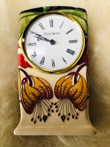 Moorcroft clock anna - moorcroft, “anna