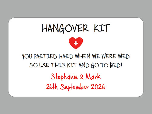 Hangover kit labels - kit,