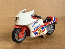 Vintage Playmobil Racing Motorcycle, 3303, 1988, Rare, Original, Restoration.