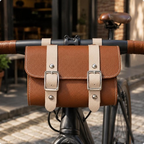 Leather cycle bag - leather, universal