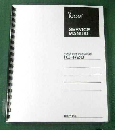 Icom r20 service manual - ic-r20,