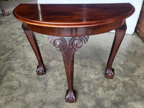 Antique demi lune hall side
