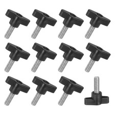 12-Pack Thumb Screws, M8x20mm Tee Wing Knobs, 304 Stainless Steel T Handles Knob