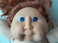 1986 Cabbage Patch Doll Red Curly Hair Blue Eyes Vintage Signed