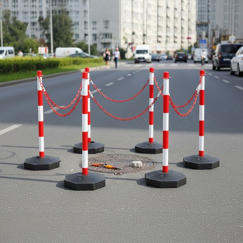 Plastic warning pole - plastic,