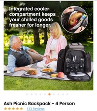 Grey Picnic Backpack &