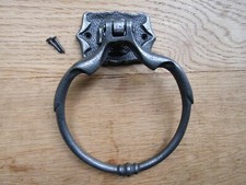 CAST IRON VINTAGE ROUND TOWEL RING HOLDER WALL MOUNT MOUNTED KITCHEN BATHROOM