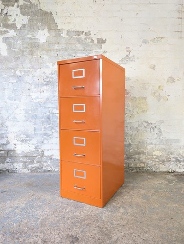 Vintage orange four drawer - orange,