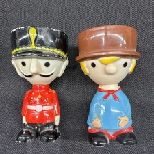 Vintage 1960s Egg Cups Camberwick Green -  Windy Miller & Captain Snort 