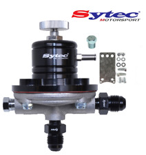 SYTEC 1:1 SAR ADJUSTABLE 5 BAR FUEL PRESSURE REGULATOR BLACK -6 AN6 JIC6 UNIONS