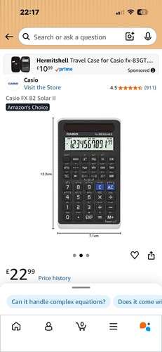 Genuine casio solar - genuine, fx-82