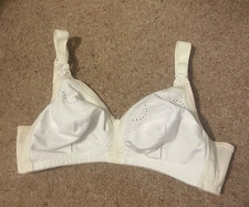 34-36B white bra, lace detail