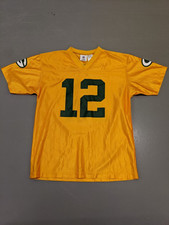 NFL Team Apparel Green Bay Packers 12 Aaron Rodgers Yellow Jersey Boys XL