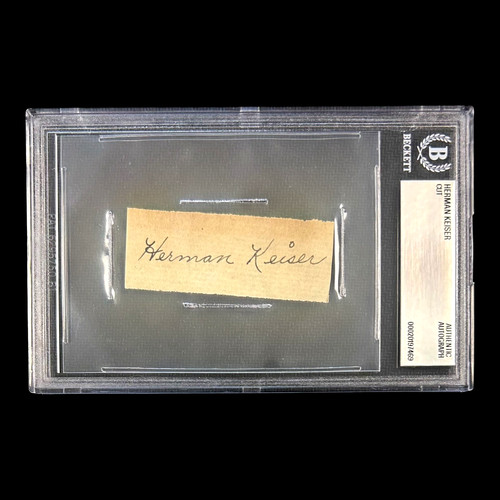 Herman keiser autographed cut - keiser,