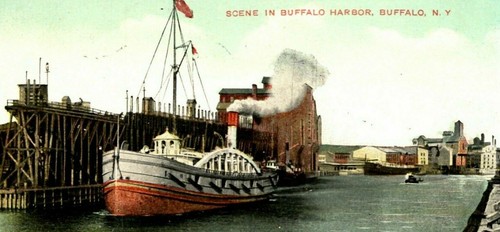 Steam ship paddle boat harbor - ship,