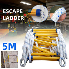 Emergency Fire Escape Ladder Soft Rope Portable Kids Adults for Engineering 16ft