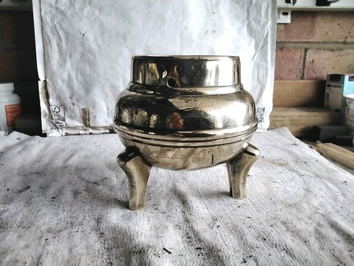 Vintage brass bronze censer - vintage,