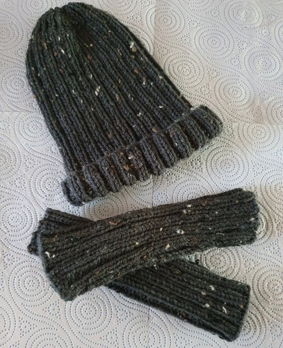 Hand knitted hat and wrist - hand,