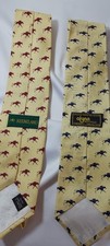 2 Silk Horse Racing Ties  Hand Made In the USA by Keenland & Alynn V.G.C.