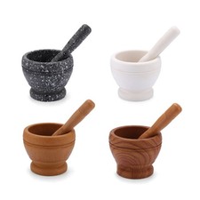 Grinder Set Pedestal Bowl gifts Kitchen Garlic Pugging Pot Herb Mills